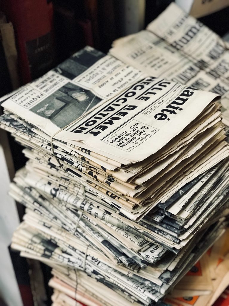Image showing newspapers in a bunch
