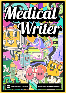 Front cover of Medical Writer Magazine issue 1 December 2024